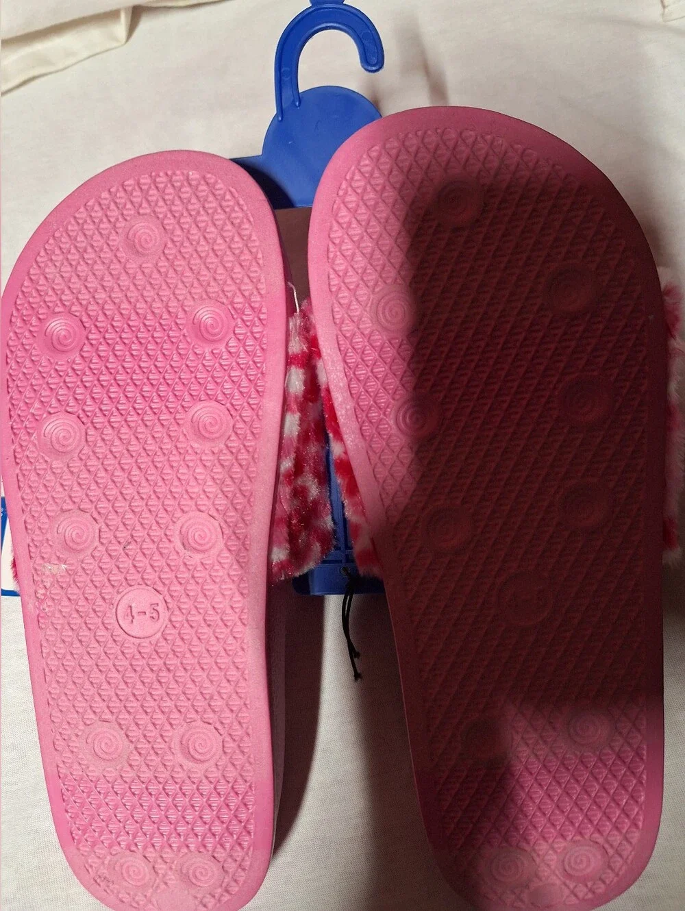 Build-A-Bear Hot Pink Plush Bear Slide Sandals